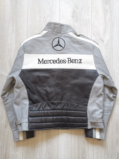 Mercedes X Mclaren Racing Leather Jacket Streetwear