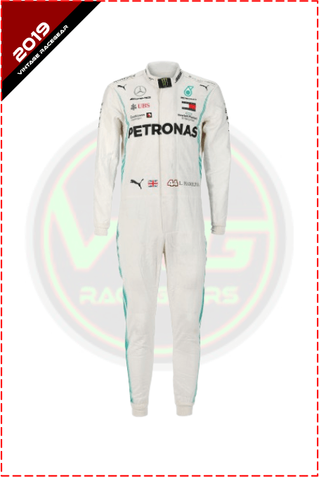 2019 Lewis Hamilton Mercedes Race Suit - Vintage Racegears