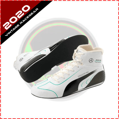 2020 Lewis Hamilton f1 racing Shoes White - Vintage Racegears