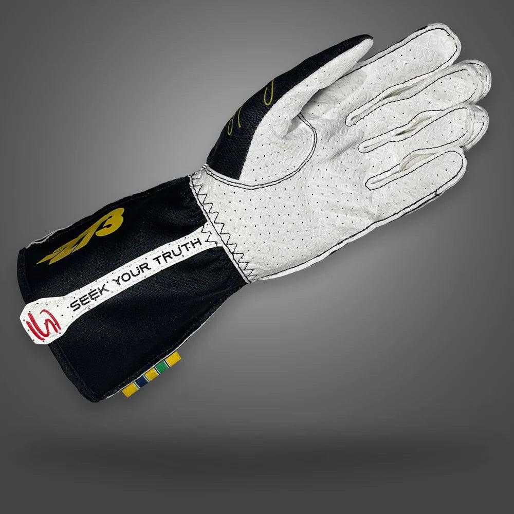 Ayrton Senna F1 Racing Gloves Black - Vintage Racegears