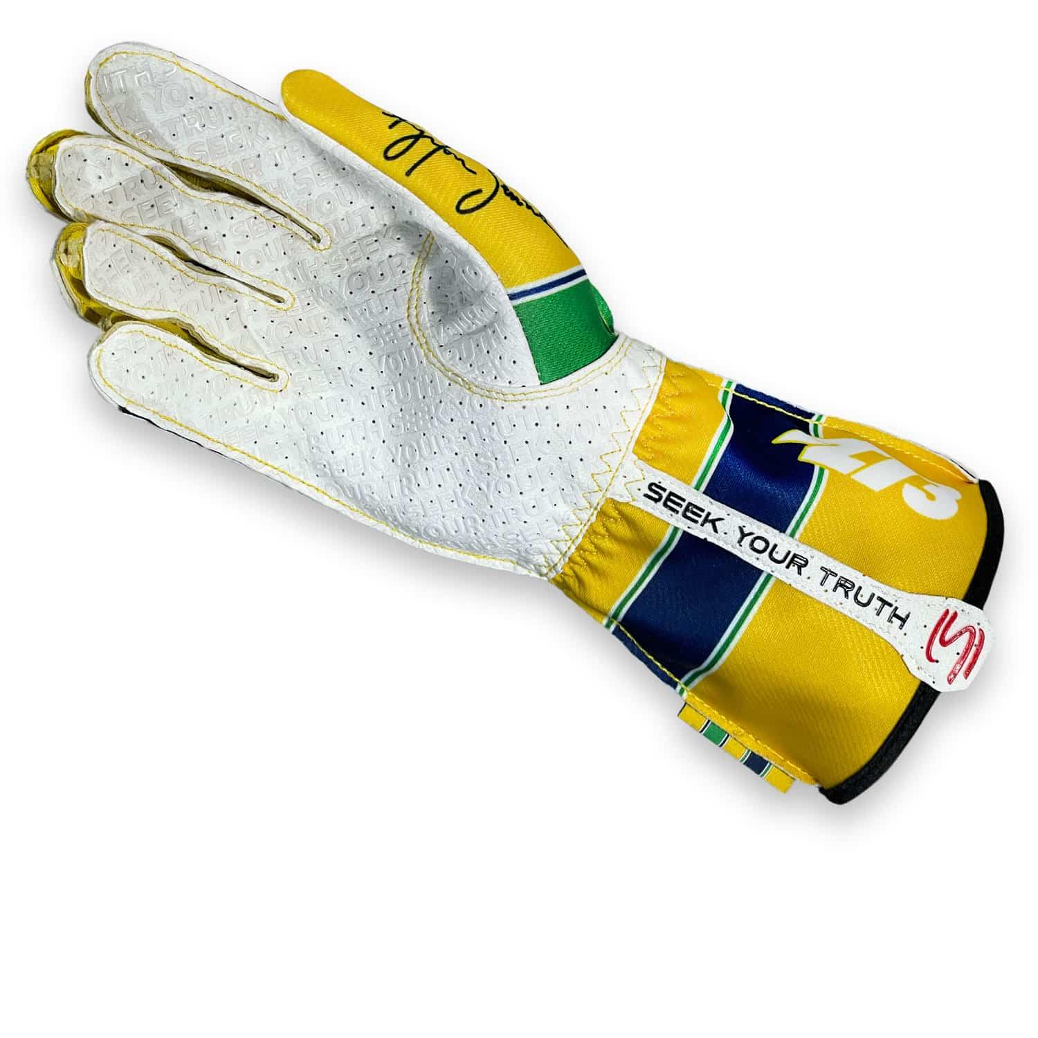 Ayrton Senna F1 Racing Gloves Yellow - Vintage Racegears