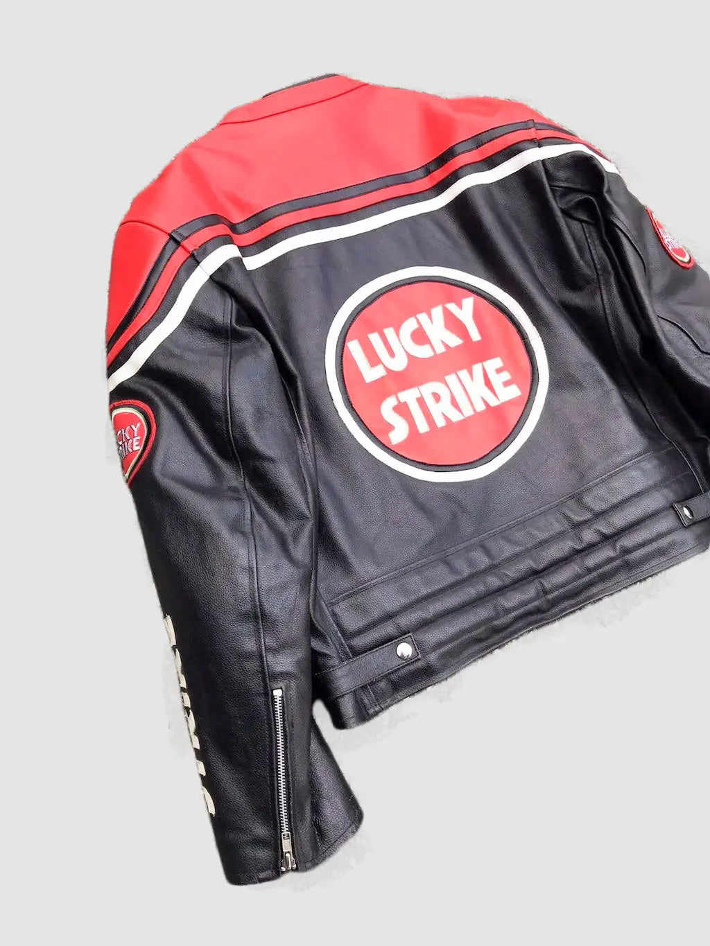 LUCKY STRIKE RARE 90’s Biker Leather Jacket Vintage