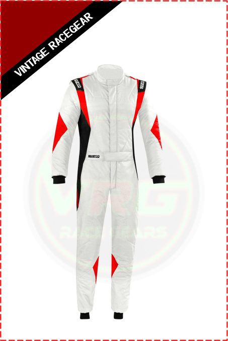 Utrustningspaket Racing Premium Sparco Suit White - Red - Vintage Racegears