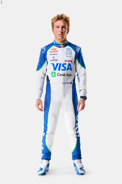Liam Lawson Rb Team Visa Cash App F1 Race Suit White 2025