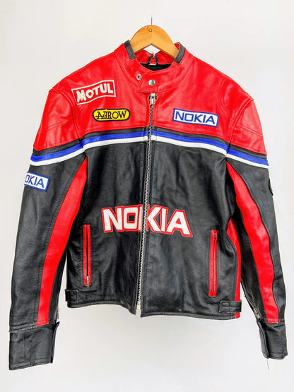 Nokia Rare Vintage Leather Jacket Streetwear