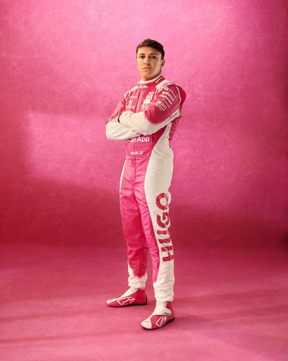 2025 Isack Hadjar Visa Cash App GP Miami F1 Racing Pink Suit