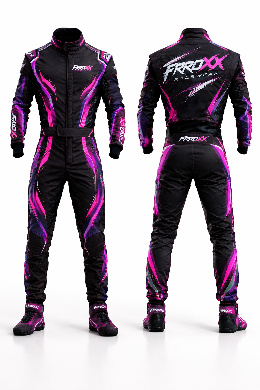 FRROXX RACEWEAR Sprint Racing Suit – Yellow Blue Green Custom