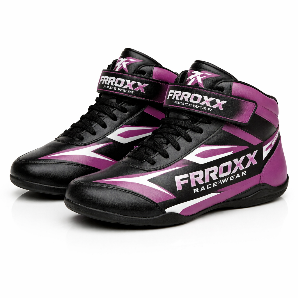 FRROXX Racewear Motorsport Shoes – Black & Light Green