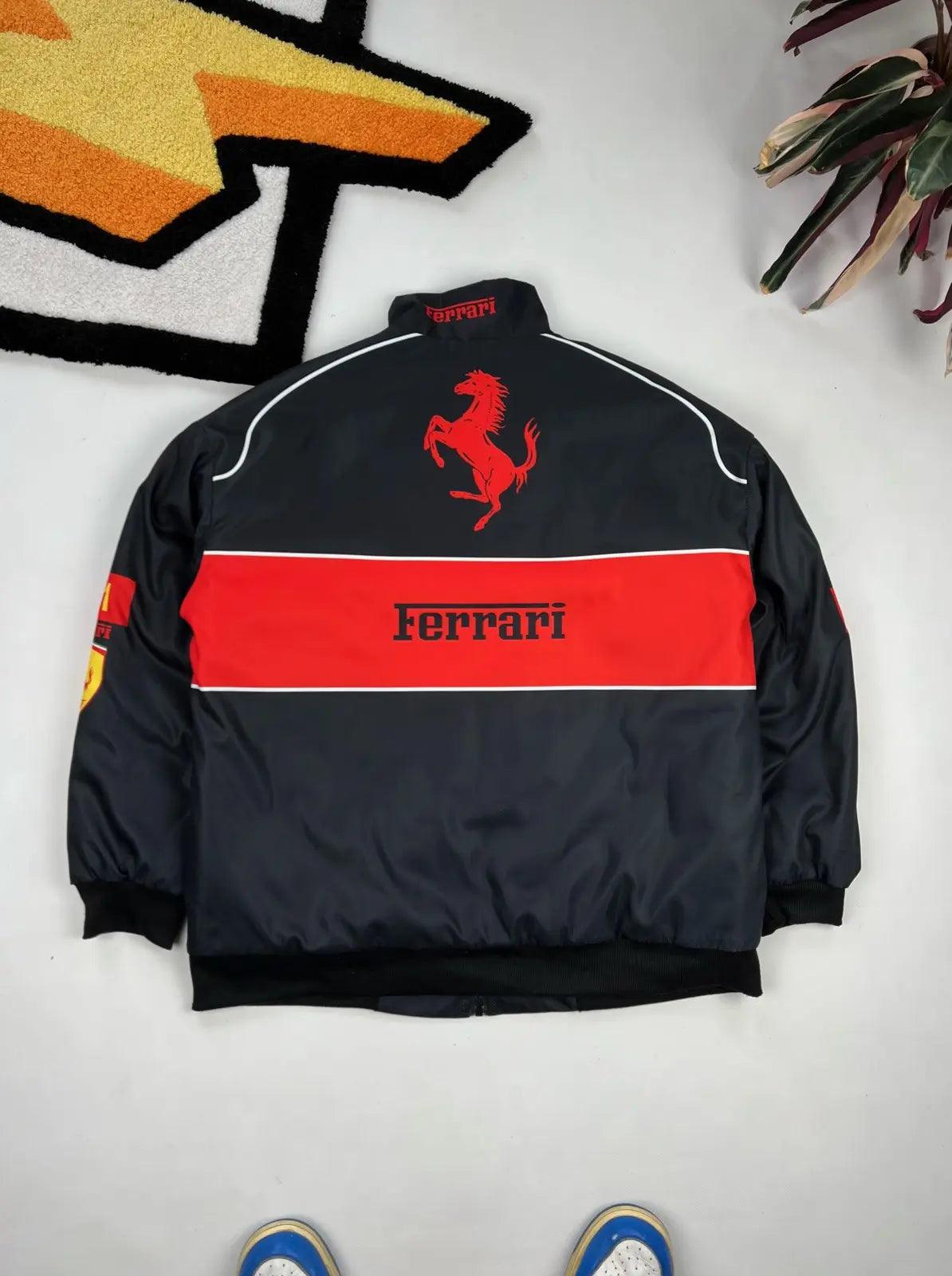 F1 Ferrari vintage jacket Black - Vintage Racegears