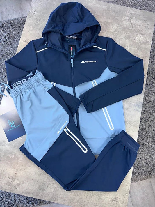 MONTERRAIN TRACKSUIT - NAVY/LIGHT BLUE