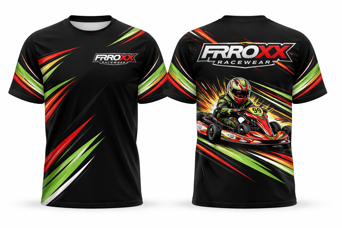 New Frroxx Racewear Kart Racing Sublimation Printed T-Shirt