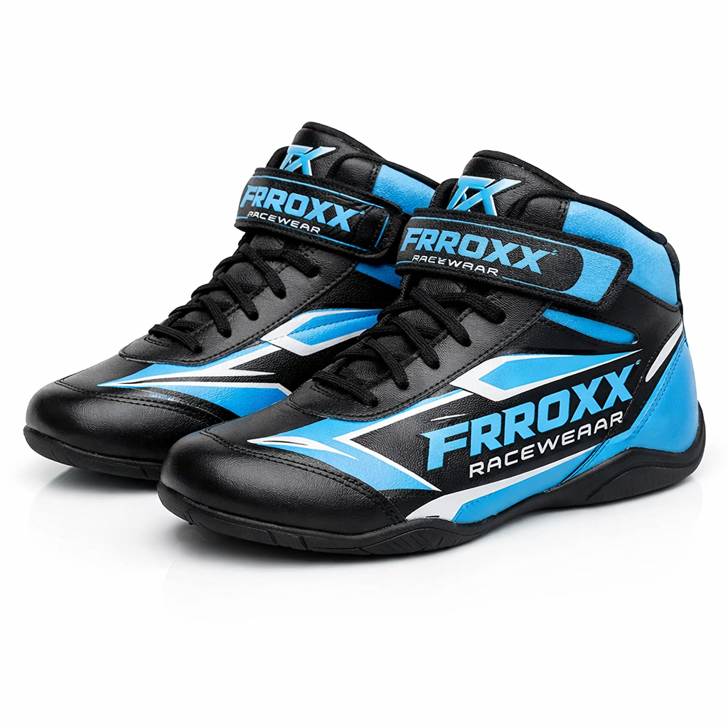 FRROXX Racewear Motorsport Shoes – Black & Light Green
