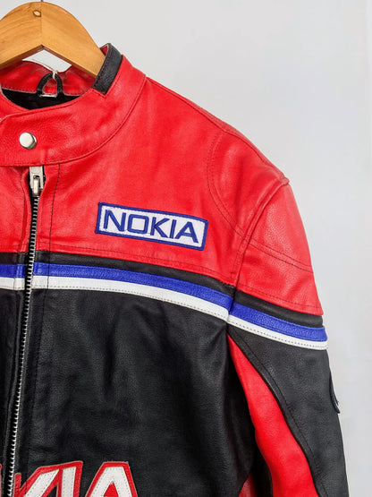 Nokia Rare Vintage Leather Jacket Streetwear