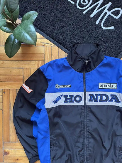 Vintage Honda F1 Racing Jacket 90's Nascar Black & Blue