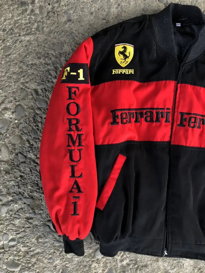 Vintage Ferrari F1 Racing Jacket Sublimation  Logo