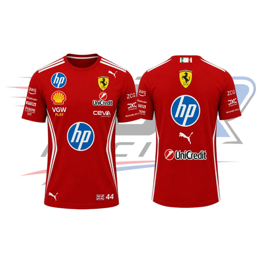 2026 F1 Team Ferrari Racing Team T-Shirt – Red