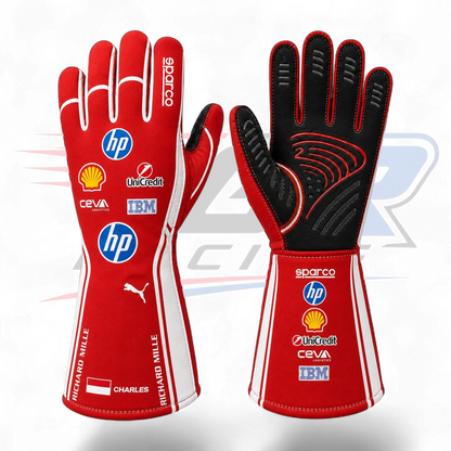 2026 Charles Leclerc Scuderia Ferrari HP F1 Replica Racing Gloves