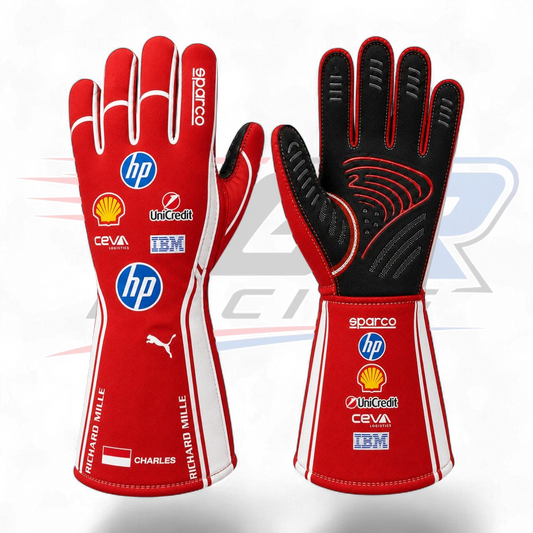 2026 Charles Leclerc Scuderia Ferrari HP F1 Replica Racing Gloves