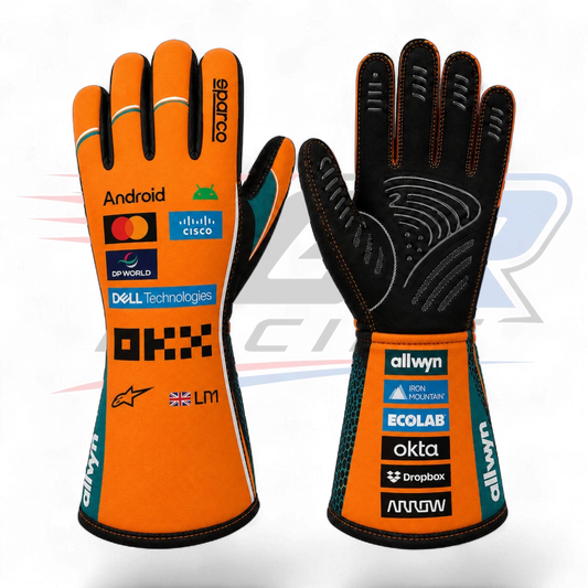 2026 Lando Norris McLaren F1 Replica Racing Gloves