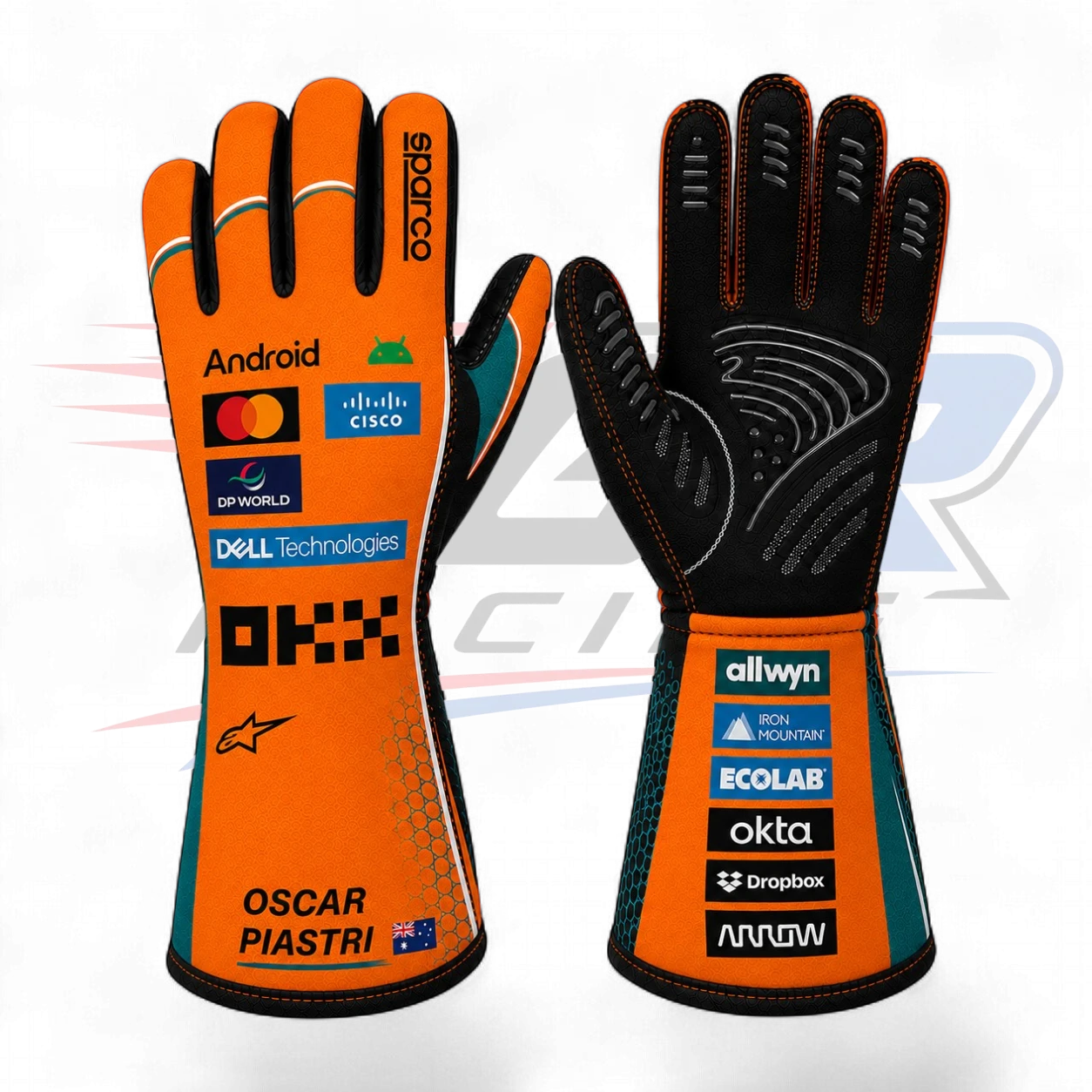 2026 Oscar Piastri McLaren F1 Replica Racing Gloves