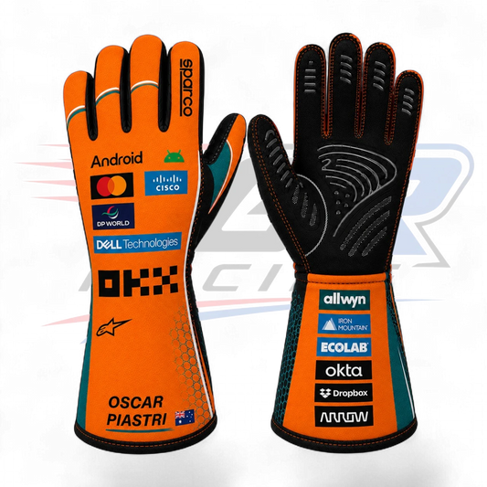 2026 Oscar Piastri McLaren F1 Replica Racing Gloves