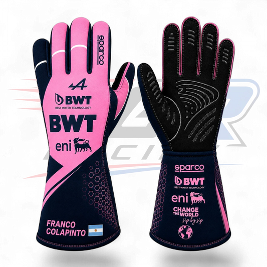 2026 Franco Colapinto BWT Alpine F1 Racing Gloves Replica
