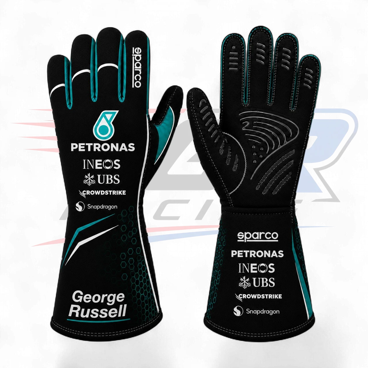 2026 George Russell Mercedes-AMG Petronas F1 Replica Racing Gloves
