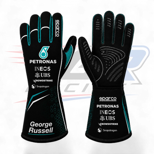 2026 George Russell Mercedes-AMG Petronas F1 Replica Racing Gloves