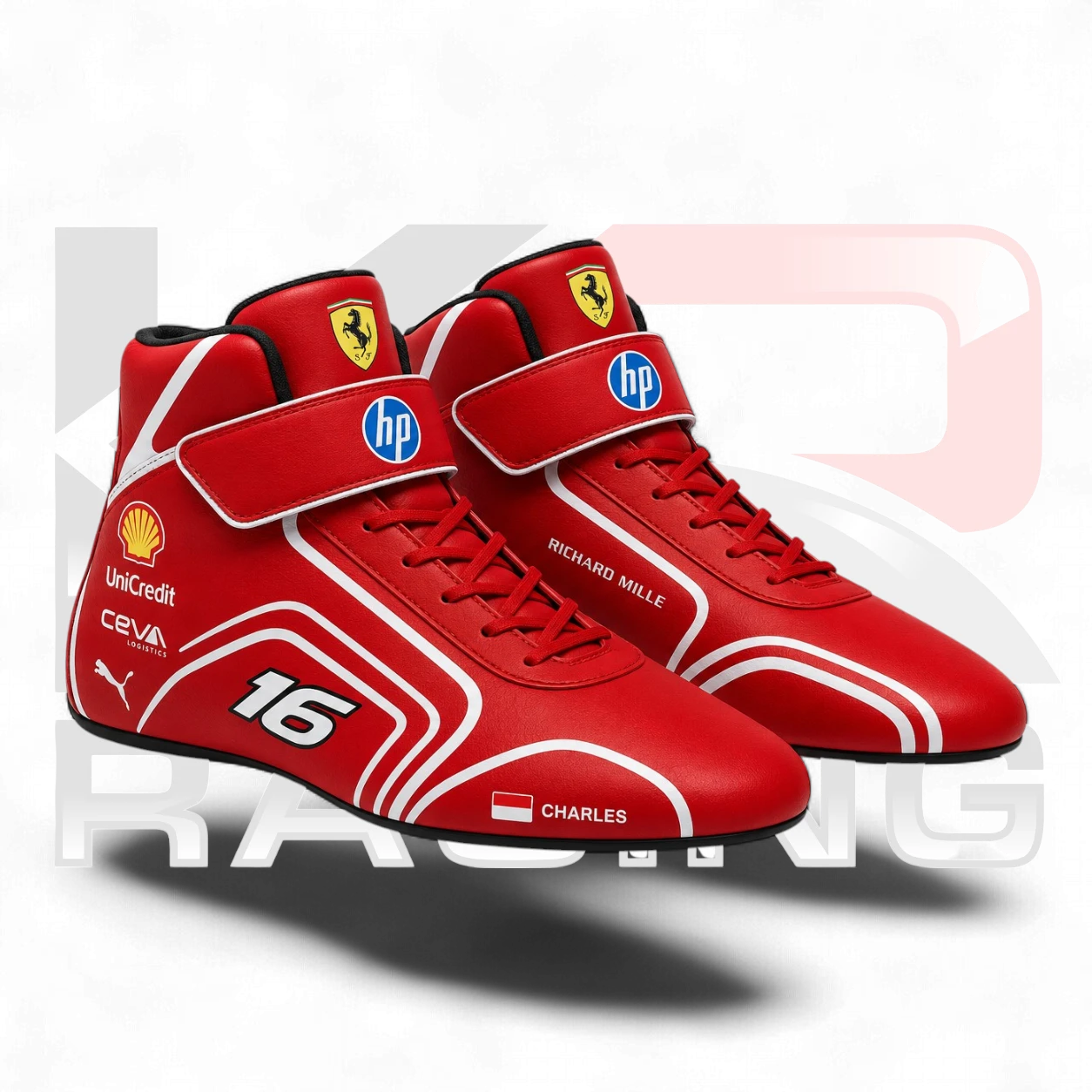 2026 Charles Leclerc Team Ferrari Replica F1 Racing Shoes