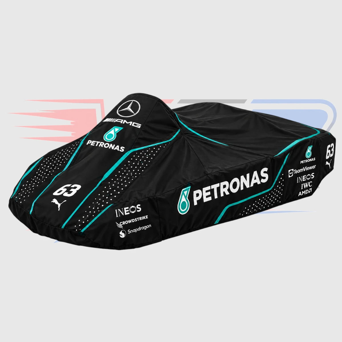 Mercedes-AMG Petronas F1 Team Kart Cover – Black & Teal