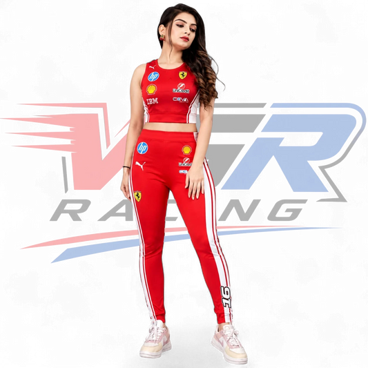 2026 F1 Team Ferrari Women's Yoga Set Red