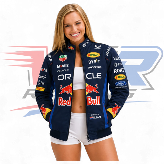 2026 F1 Vintage Team Red Bull Racing Jacket Navy Blue