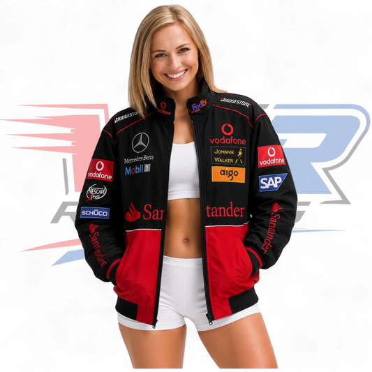 Mercedes F1 vintage jacket Black-Red