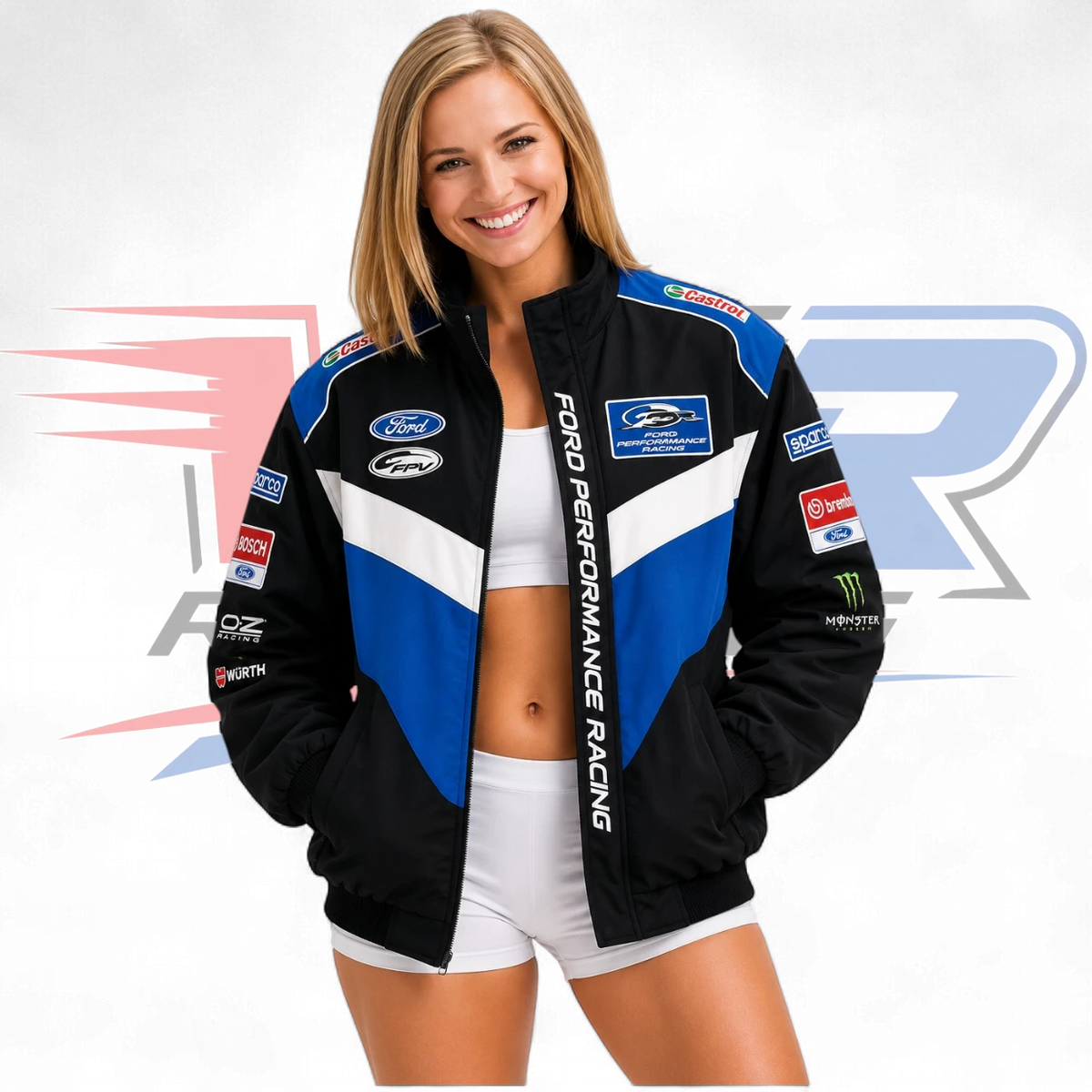 Retro Jacket FORD Racing Vintage Black