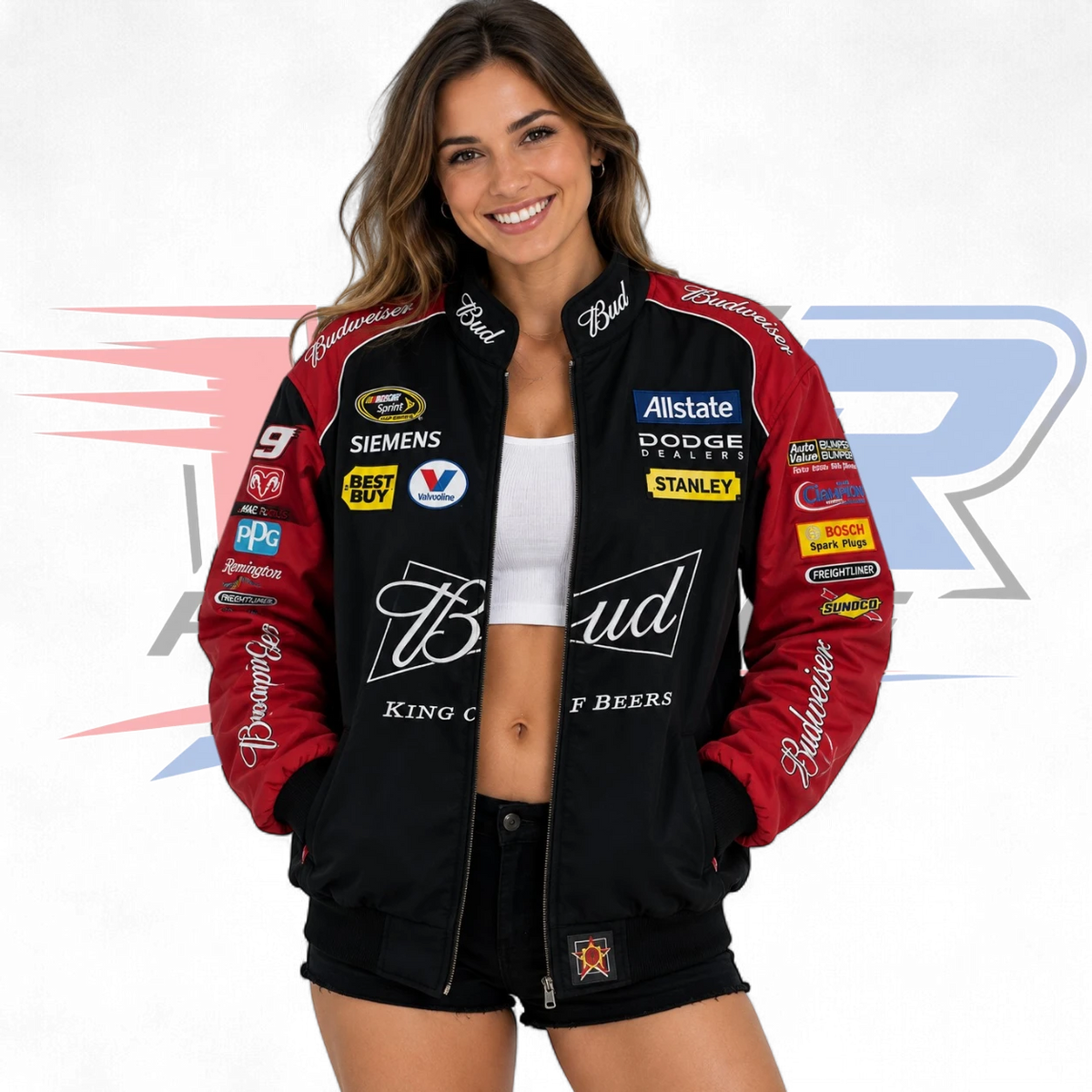 Budweiser Vintage Racing Jacket - NASCAR Black Edition