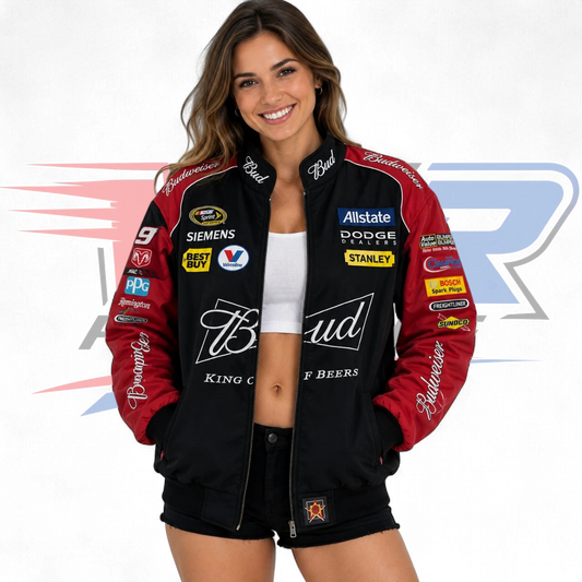 Budweiser Vintage Racing Jacket - NASCAR Black Edition