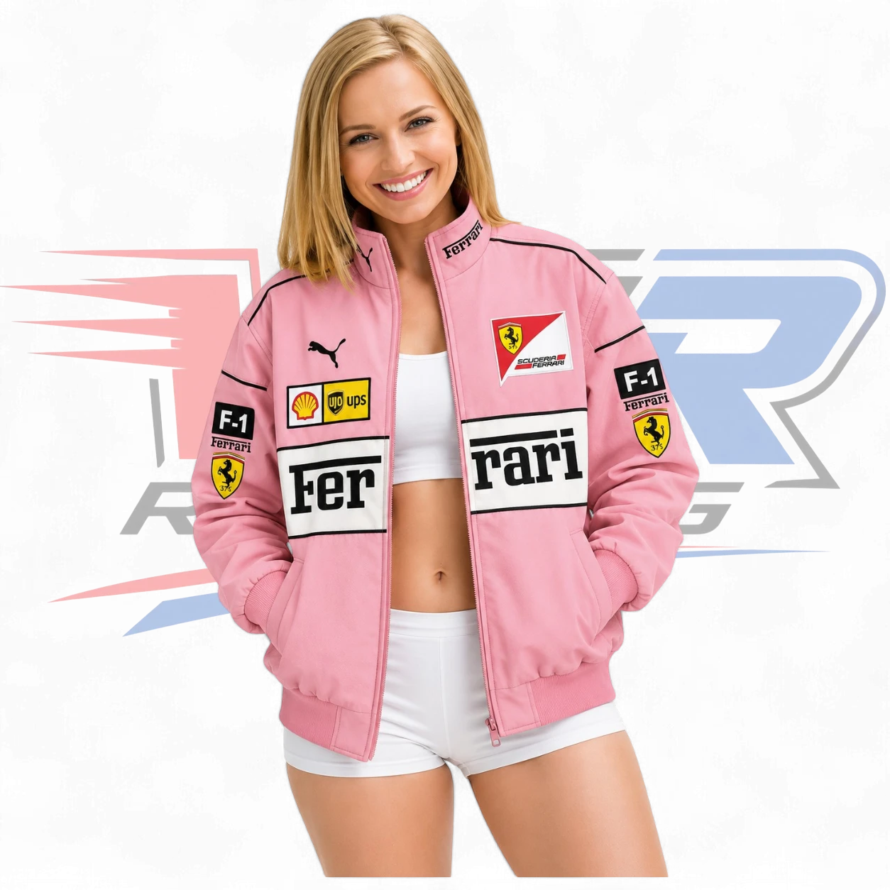 Ferrari F1 Vintage Racing Jacket - Pink