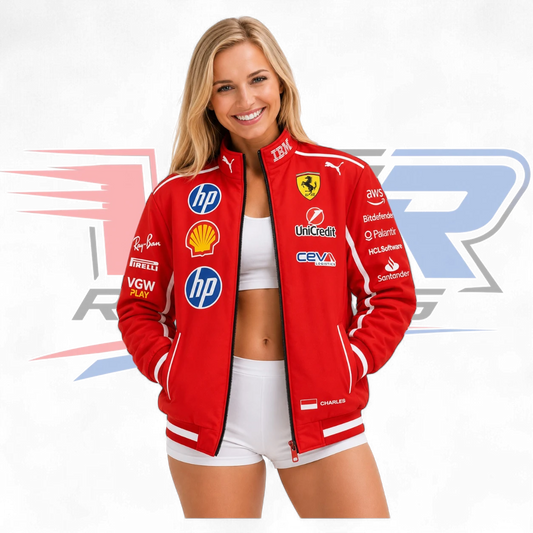 2026 F1 Vintage Ferrari Racing Jacket Red