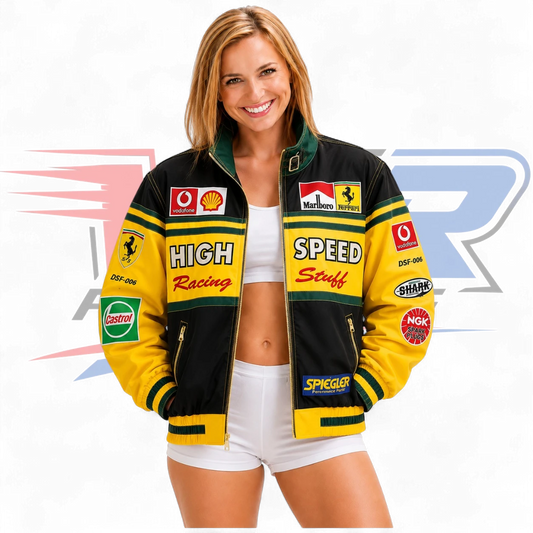 High Speed F1 Vintage Racing Jacket Yellow