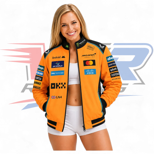 2026 F1 Vintage Team McLaren Racing Jacket Orange