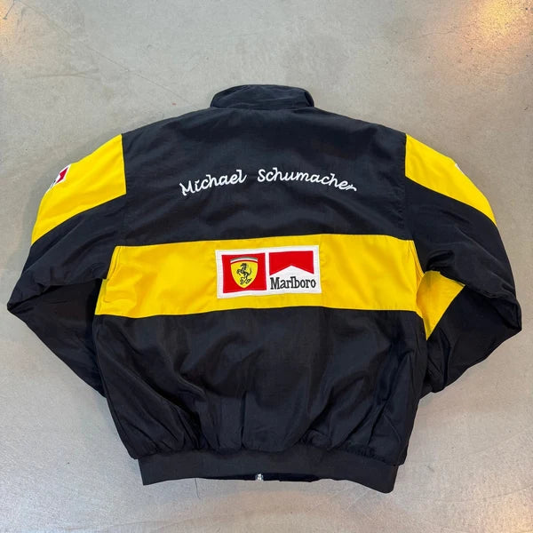 Ferrari F1 Vintage Yellow Racing Jacket
