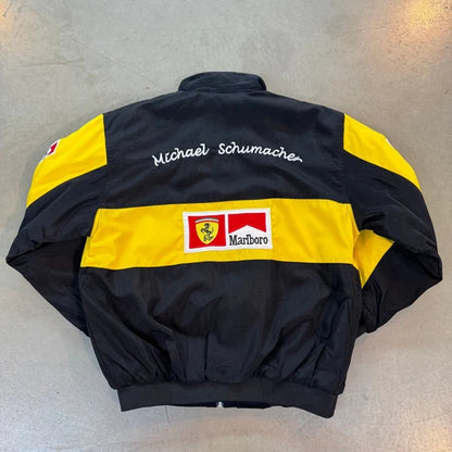 Ferrari F1 Vintage Yellow Racing Jacket