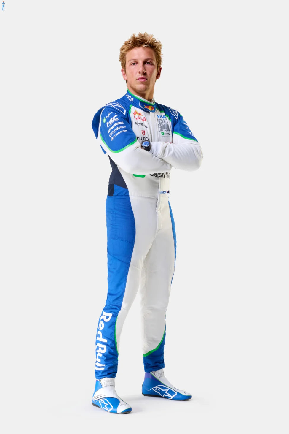 Liam Lawson Rb Team Visa Cash App F1 Race Suit White 2025