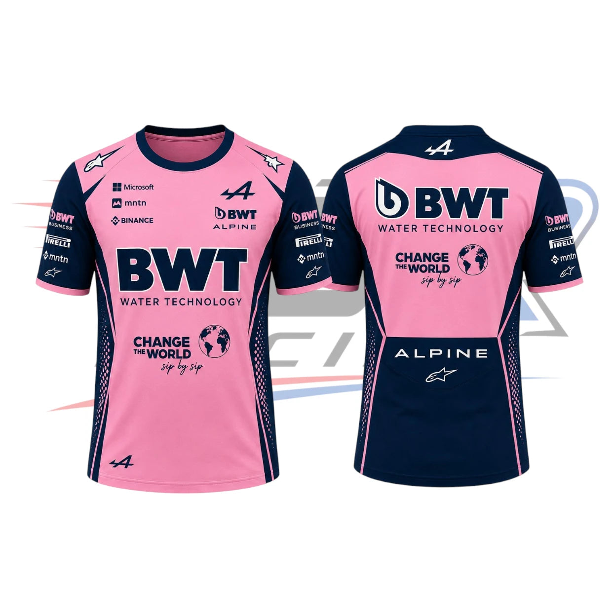 2026 Alpine BWT F1 Racing Team T Shirt Pink & Navy