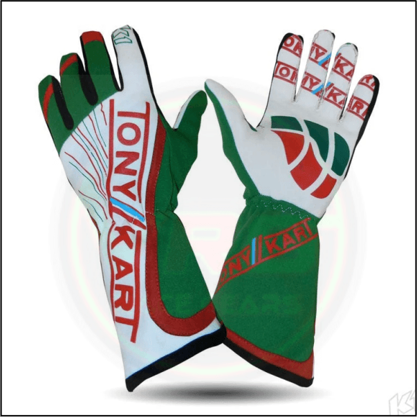 NEW TONY KART GLOVES Green - Vintage Racegears