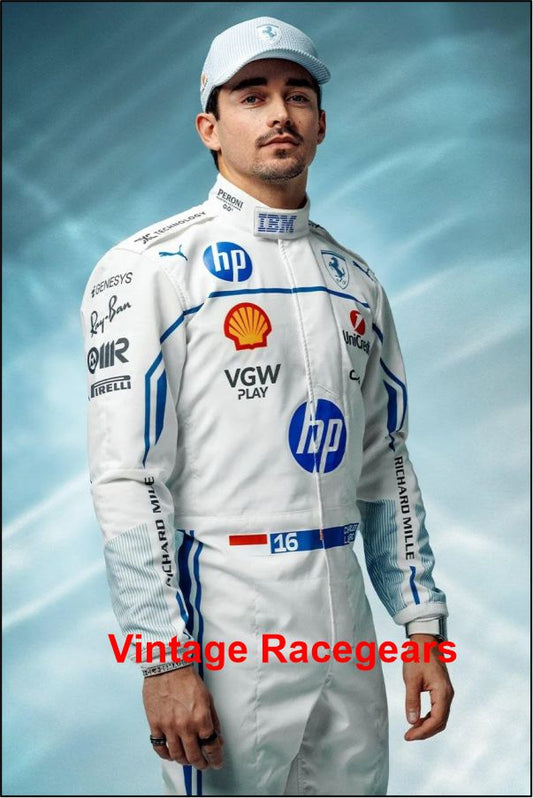 Scuderia Ferrari HP 2025 Charles Leclerc F1 Race Suit - Monaco GP
