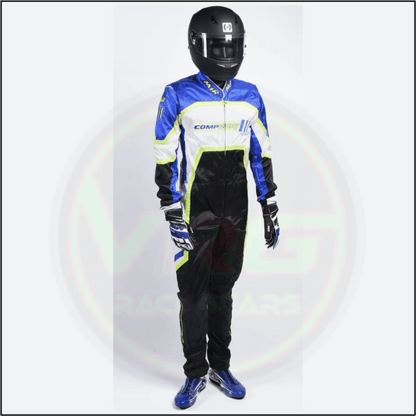 New Compkart Racing Suit Blue-White - Vintage Racegears