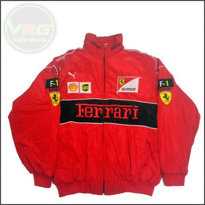 f1 Ferrari vintage jacket Black - Red - Vintage Racegears