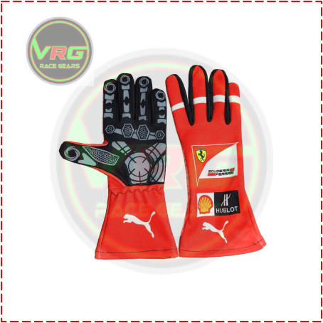 2022 Carlos Sinz F1 Ferrari Gloves Red - Vintage Racegears