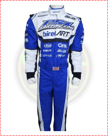 New Birel Art Kart Racing Suit Blue - Vintage Racegears